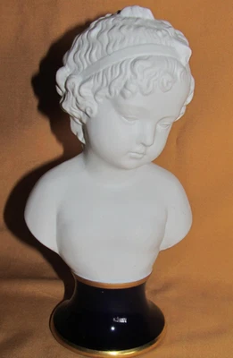 Buste d'enfant Brongniart d'après Houdon porcelaine Tharaud Limoges - Photo 1/4