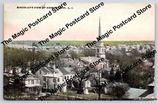 Birds Eye View Houses & Church Steeple HEMPSTEAD Long Island New York 1909