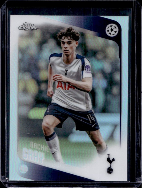 2025-26 Topps Chrome UEFA Archie Gray Refractor #165 Tottenham