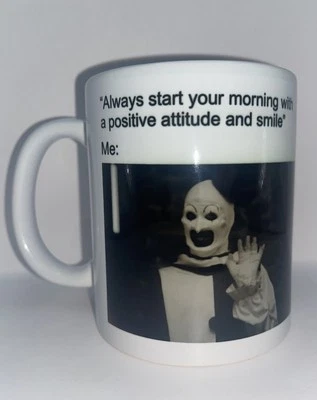 THE KREEPY KAULDRON 11oz Mug Art The Clown Terrifier Meme Positive Gifts For Horror Fans Halloween