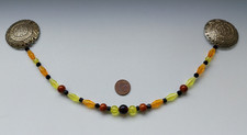 Fibelkette * Wikinger-Stil * Mittelalter * Perlen * Sch&uuml;rzenkette * ca. 29 cm