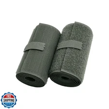 4 Inch Wide Foliage Green Sew on Hook and Loop Tape Non-Adhesive 