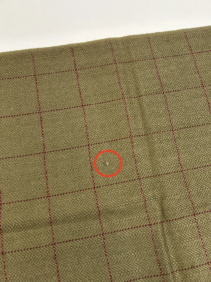 *MINOR DEFECT* Polo Ralph Lauren Thin Wool Herringbone Scarf - Olive - - Image 4 of 4