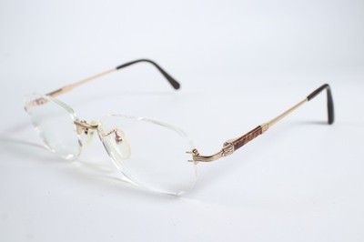 Hoya Brille PF924A Damen Gold Randlos Metall Eyewear Brille Brillengestell 53mm