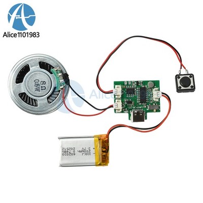 DIY Recording Playback Module 8M Type-C for Music Movement 3D Book Greeting Card