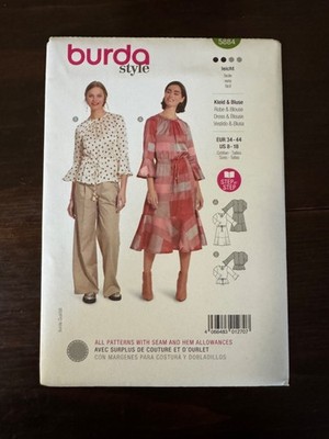 Misses Blouse & Dress Sewing Pattern~Long Sleeves Sizes 8-18 Burda Style 5884