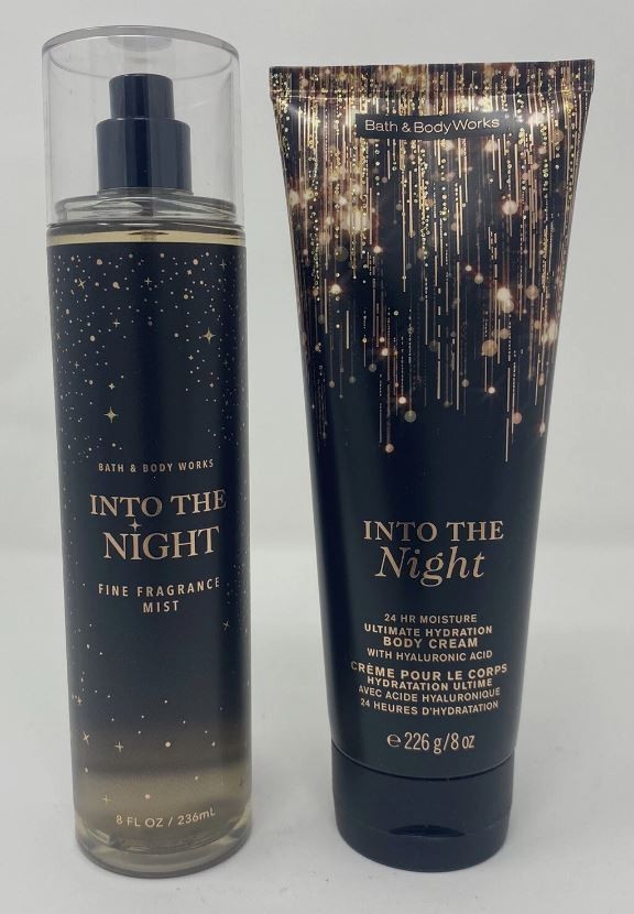 Bath & Body Works INTO THE NIGHT Body Cream & Fragrance Mist Gift Set of 2