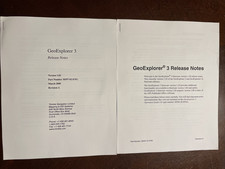 GeoExplorer 3 Release Notes Version 1.02 Rev A March 2000 Manual