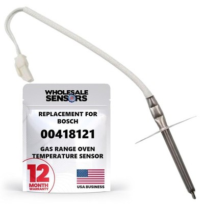 Bosch 00418121 Gas Range Oven Replacement Temperature Sensor 12 Month Warranty