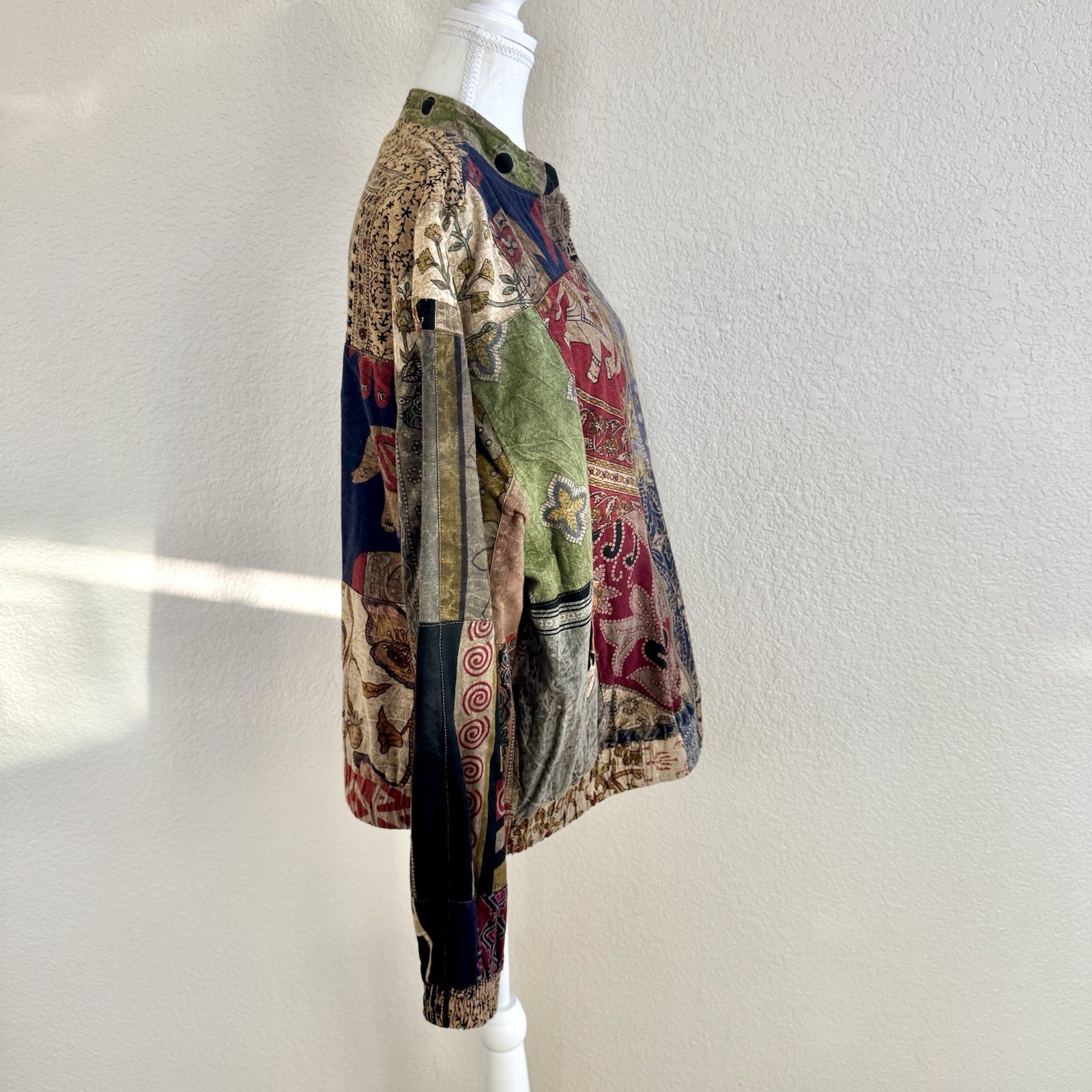 Sacred Threads Patchwork Jacket M/L Boho Festival… - image 8