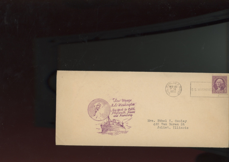 SS Washington Maiden Voyage Cover (goo11