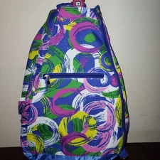 NTB  Women's Tennis Backpack & Pickleball Bag Picasso Multicolor Blue Pink