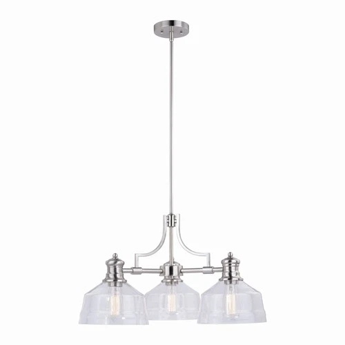 Beloit 3-Light Chandelier in Farmhouse Style 20 Inches Tall and 26 Inches Wide - Picture 1 of 6