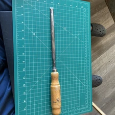 Vintage Buck Brothers 1/2" Wood Chisel Beveled Edge Original Wood Handle USA