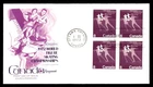 Mayfairstamps Canada FDC 1972 block 8 cents world figure skating championships k