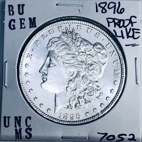 1896 BU GEM MORGAN SILVER DOLLAR UNC MS+++ U.S. MINT RARE COIN 7052