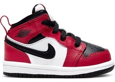 Toddler's Jordan 1 Mid Black/Black-Gym Red 640735 069 