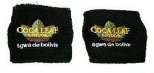 Retro AGWA De Bolivia Coca Leaf Liqueur Cloth Sweat Wrist Bands New