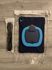 Image of Hard Protective IPad 9.7 inch Case With Shoulder Straps And Stand/ Holder BLUE