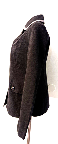 CAbi sz S Blazer Jacket Crew Ponte Knit charcoal gray style 3030  Inv#4730 - Picture 2 of 4