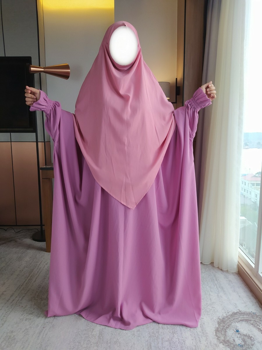 Two Piece Dusty Purple Saudi Butterfly Abaya Pastel Pink Diamond