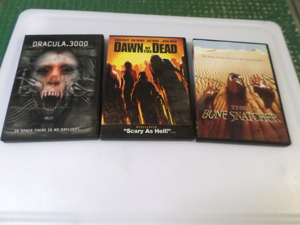 Dracula 3000 (2004) - Dawn of the Dead (2004) - The Bone Snatcher (2002)- 3  DVDS