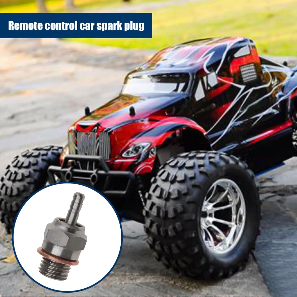 1/2x N3 Spark Glow Plug with Washer for 1/10 Scale RC Car HSP 70117 Kyosho HPI - Image 3 of 4