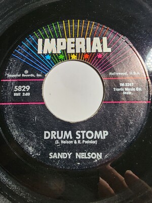 Sandy Nelson ''Drummin' Up A Storm'' & ''Drum Stomp'' By Imperial 5829 VG F343