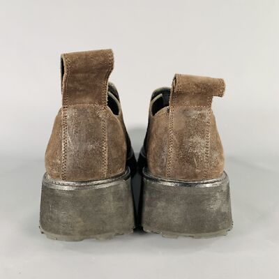 JULIUS_7 Size 9.5 Brown Black Suede Chunky Tread Sole Loafers Dark Brown Loafers Women main image 3
