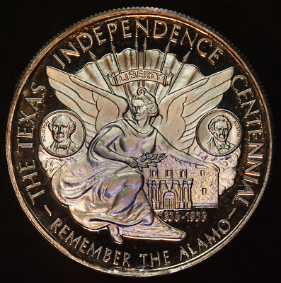 TEXAS Independence Centennial Remember the ALAMO 1oz 999 FINE