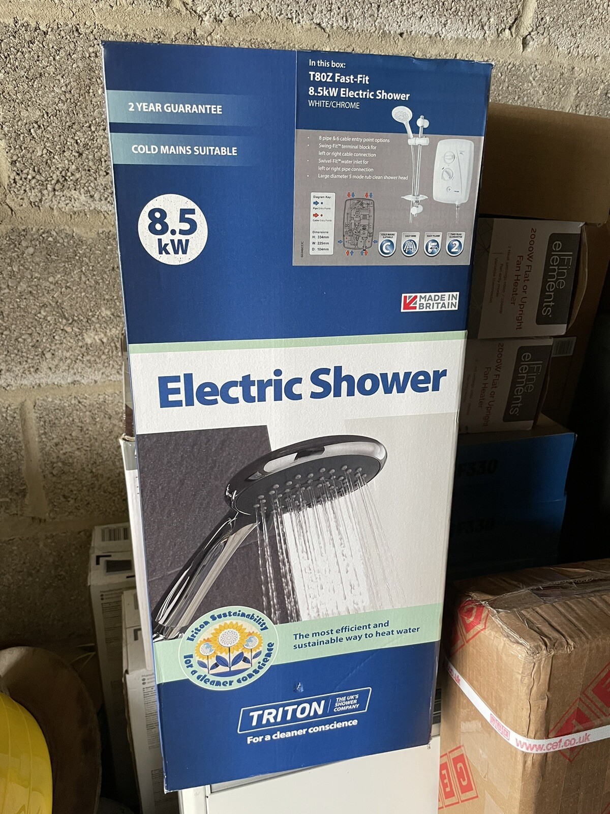 Triton T80Z Thermostatic Fastfit 8.5kW Electric Shower 5012663148710