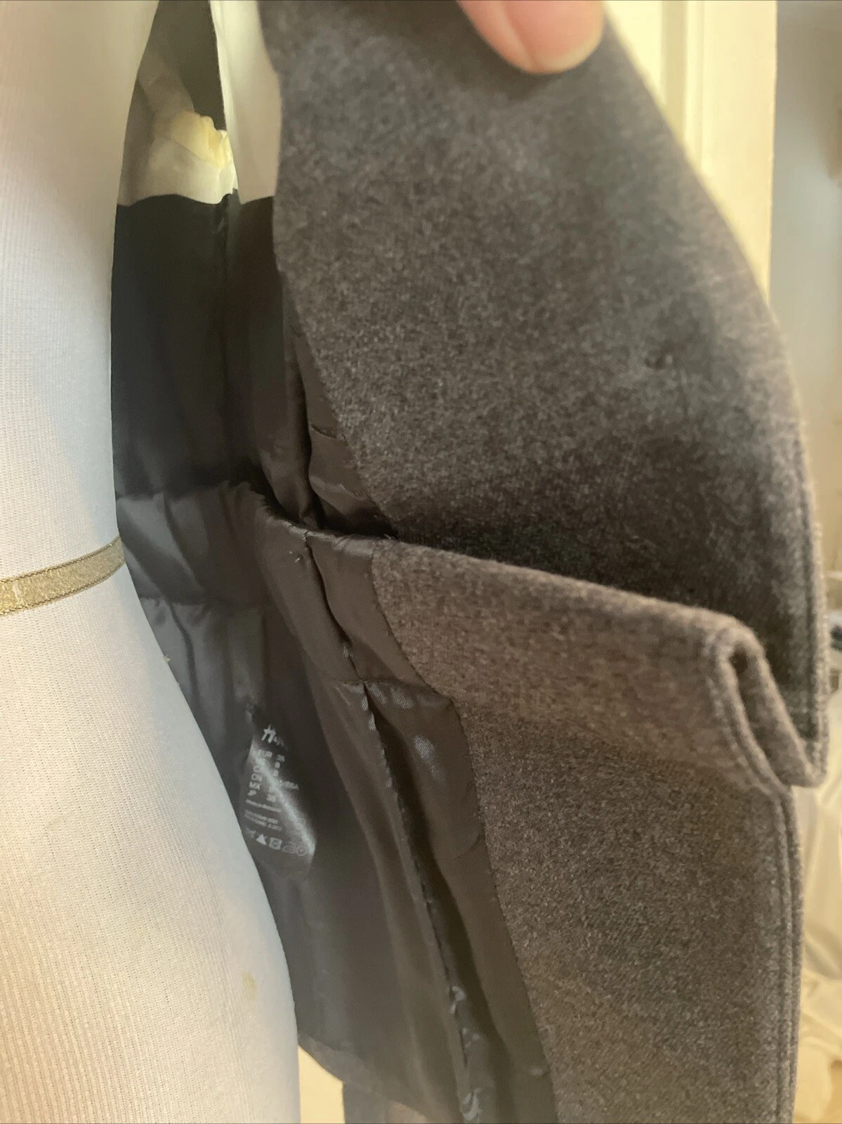 MAISON MARGIELA Giacca blazer donna Maison Martin Margiela x H&M lana cappotto grigio 38 US8 ~S RARO