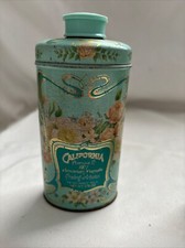 Vtg 1977 Avon 91st Anniversary Keepsake CALIFORNIA Talc Powder Tin ROSES Empty