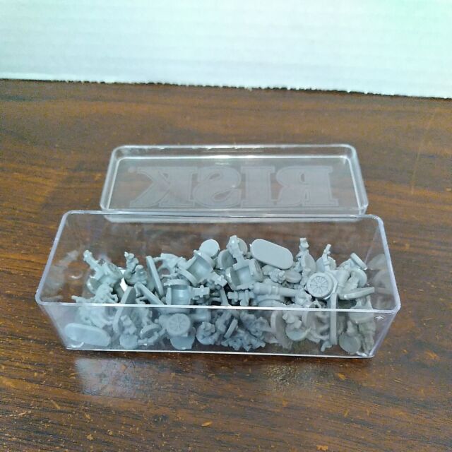 1993 Risk Board Game Replacement pieces Gray Army Miniatures Set In Case
