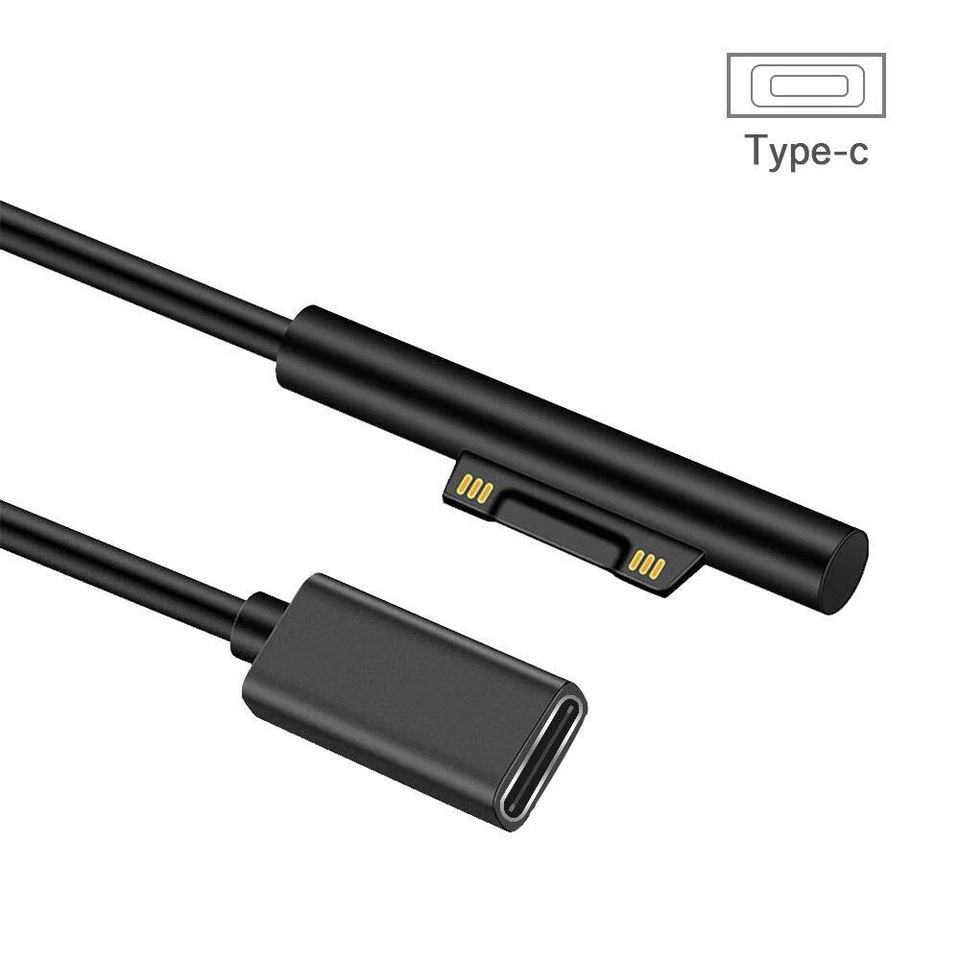 USB-C Female Ladekabel Für Microsoft Surface Go 1 / 2 / 3 Schnell PD Ladegerät - Bild 4 von 4
