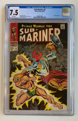 SUB-MARINER #4, Marvel Comics, CGC 7.5, White pages, Attuma appearance - Picture 1 of 5
