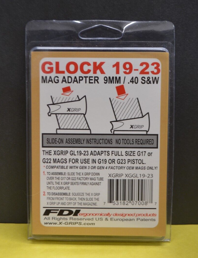 X-Grip For Glock 17 22 31 Full Magazine in G19 23 32 Compact NEW