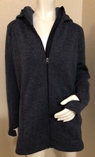 St. John's Bay Blue Fleece Hooded Full Zip Jacket Size XLarge