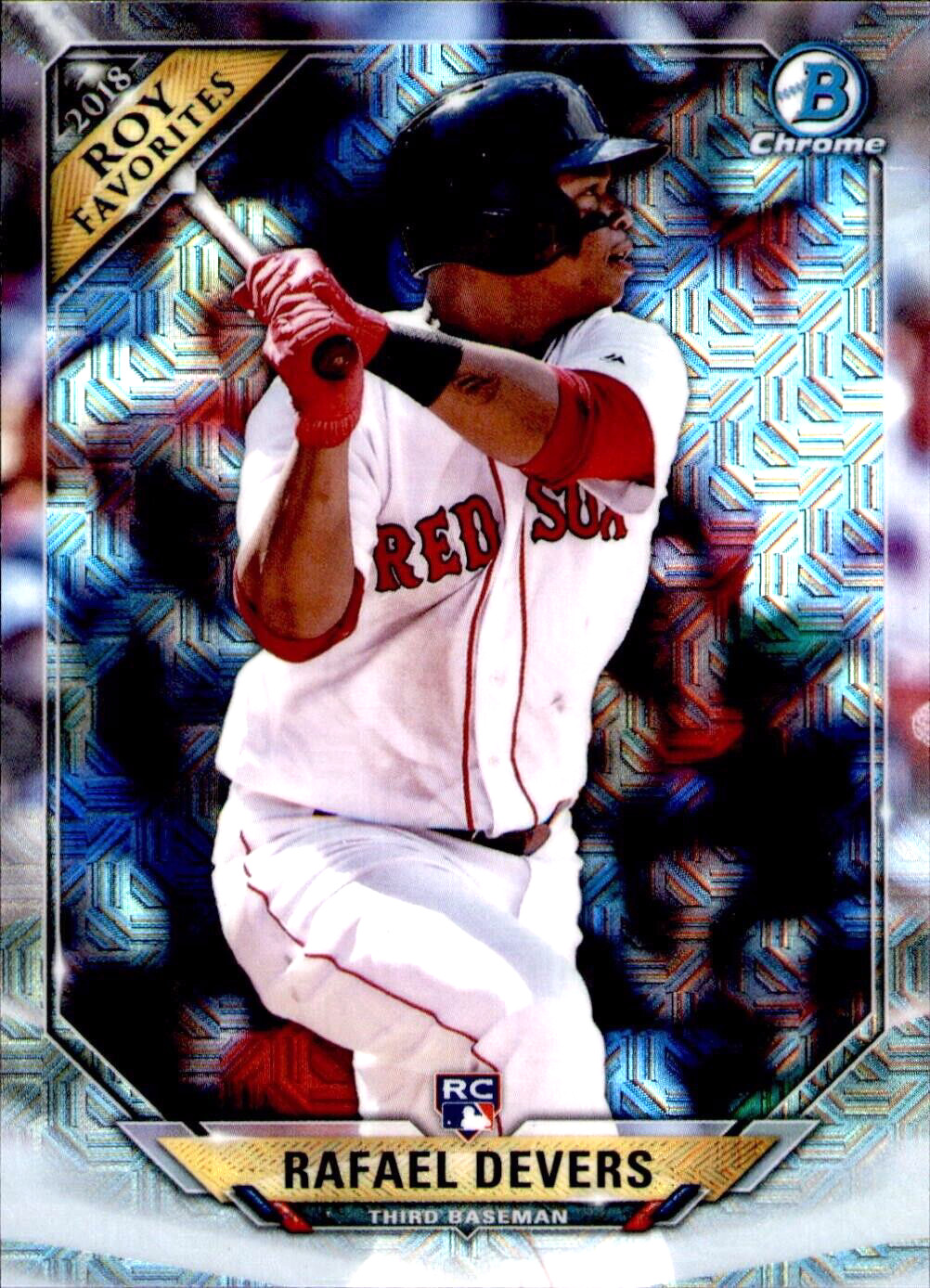 2018 Bowman Chrome Mega Box Rafael Devers ROY Favorites Mojo Refractor #ROYF-RD