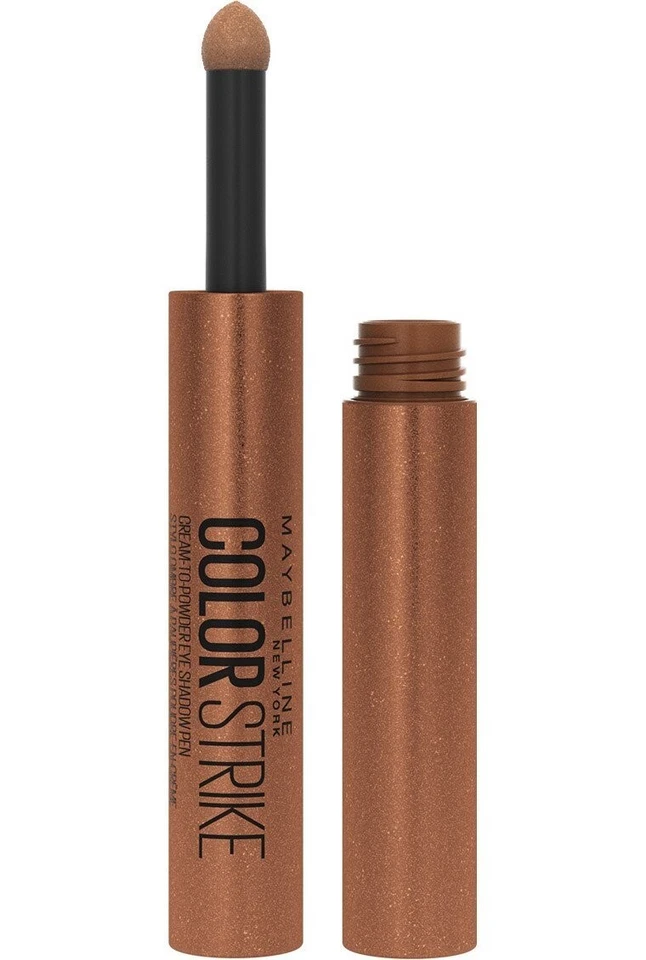 2- PLUMA SOMBRA DE OJOS MAYBELLINE COLOR STRIKE CREMA A POLVO 40 Rally Metallic Foto 3 de 4