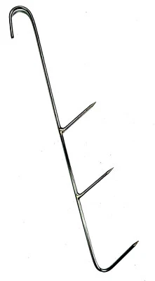 RAEUCHERFUCHS24 Räucherhaken Forelle Dreifach 20 St. ca.20cm/2mm Ø ➤Zander✓Lachs✓Karpfen✓Hecht!