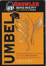 USED PUMP CLIP FRONT - GROWLER BREWERY - UMBEL ALE