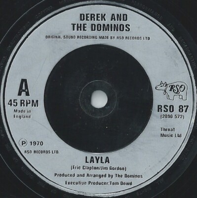 Derek & The Dominos / Eric Clapton - Layla / Wonderful Tonight (Live) (7'', Si...
