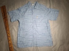 Columbia River Lodge Shirt Mens Medium Blue Swordfish Print Collar Hawaiian Top