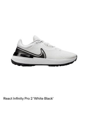 Nike Infinity Pro 2 Golf Shoes White Black Photon Dust DJ5593-115 Men s Size 8.5