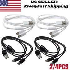 Portable USB 2.0 Type A Male To Dual Type C Male Splitter Y Charg Data Cable 2/4