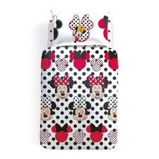 Caleffi Completo Copripiumino per Letto Singolo Minnie Pois S56