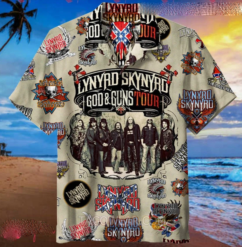Lynyrd Skynyrd Hawaiian Shirt, Music Lovers Gift