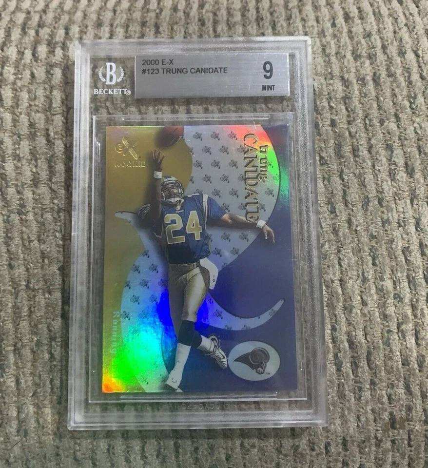 2000 Fleer EX #123 Trung Canidate RC BGS 9 Mint St. Louis Rams /1500 Rare Slab - Image 3 of 4