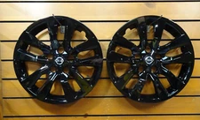 Pair Of (2) New 16" Replacement Hubcaps Fit 2013-2018 Nissan Altima 53088 Black